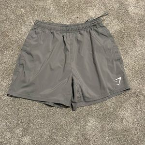 grey gymshark 5’ inseam athletic shorts